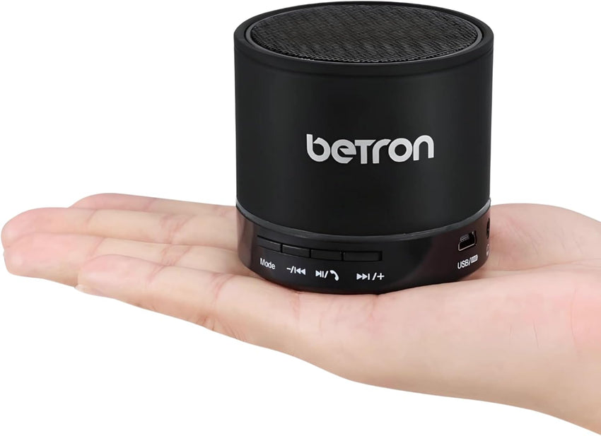 Betron KBS08 Bluetooth Speaker, Wireless, Portable, Mini, Black