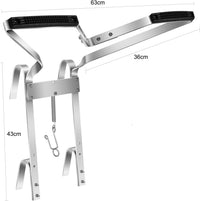 Homvvi V-Shaped Ladder Stand Off, Heavy Duty Ladder Stay/Standoff Downpipe Ladders Accessory, Multipurpose Ladder Stabilizer Fits Universal Ladders, Anti-Slip, Easy to Use