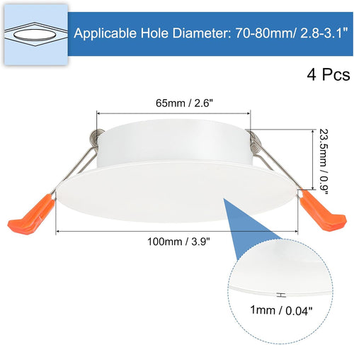 PATIKIL 100mm Metal Ceiling Hole Cover Plate Decorative Cap Access Panel â Matte White