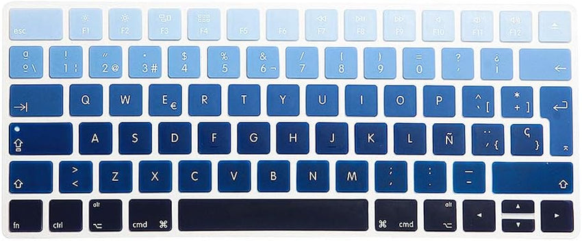 Premium EU Layout Spanish Ultra Thin Soft-touch Silicone Keyboard Protective Cover Skin Protector for Magic Wireless Keyboard MLA22L/A A1644 (2015 Released)-Purple