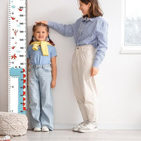 Kids Height Wall Chart Removable Canvas Ruler for Nursery â Dinosaur