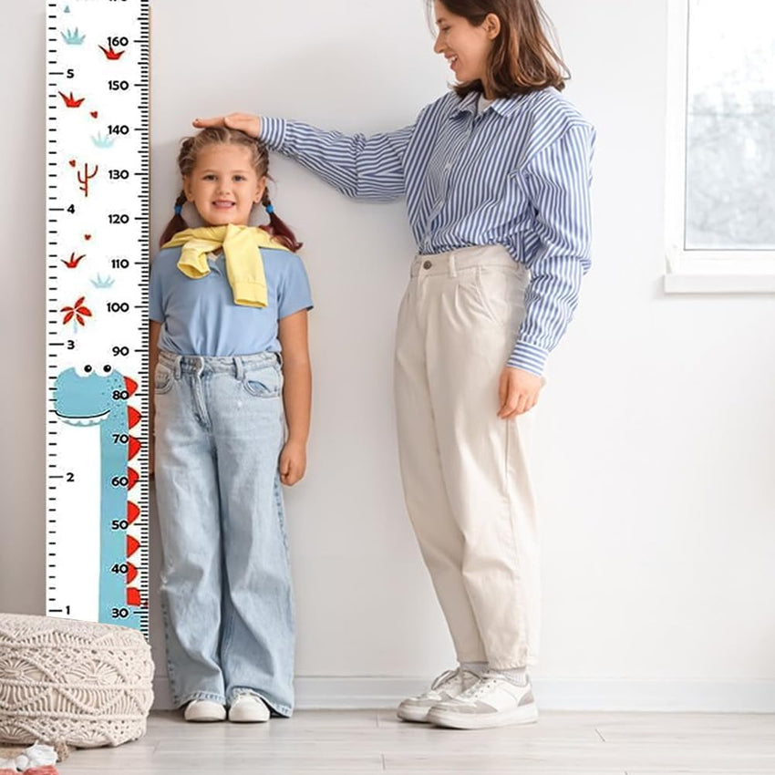 Kids Height Wall Chart Removable Canvas Ruler for Nursery â Dinosaur