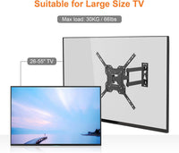 GRIFEMA GB1004 Swivel TV Wall Bracket for 26-55 inch, up to 30KG, Tilt Extendable TV Wall Mount for Flat & Curved Screen, Max Vesa 400X400MM