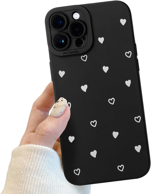 Compatible for iPhone 12 Pro Case, Cute White Black Heart Pattern Case Design for Women Girls, Soft TPU Slim Profile Shockproof Protective Phone Case for iPhone 12 Pro
