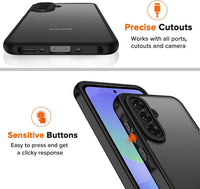 ivoler 3 in 1 Case for Samsung Galaxy A56 5G with 2 Pieces Tempered Glass,[Military Protection] Transparent Anti-Shock Protective Cover-Purple