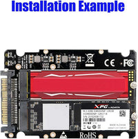 M.2 NVMe (Key M/B) to U.2 SFF-8639 Adapter