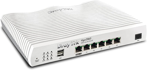 DrayTek Vigor 2865 Ethernet Router, VPN Firewall, VDSL2 35b/ADSL2+ Dual-WAN, Integrated VDSL modem, VoIP, Small Business (Router)