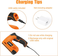 Cordless Staple Gun, 2in1 Electric Stapler & Nailer, Rechargeable Stapler/Tacker, with 2000pcs 10mm Nails and 2000pcs 10mm Staples [Small, Lightweight, Compact]