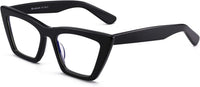 GLINDAR Cat Eye Blue Light Blocking Glasses Vintage Narrow Square Ã¢ÂÂ Black