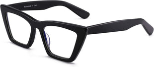 GLINDAR Cat Eye Blue Light Blocking Glasses Vintage Narrow Square Ã¢ÂÂ Black