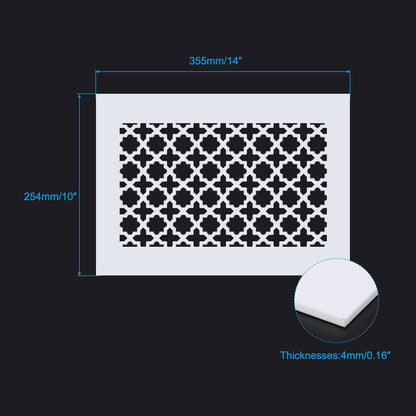 Air Vent Cover Grille Decorative Wall Ceiling Hole Cover 11.5x7.5 Inch Acrylic Glass â White
