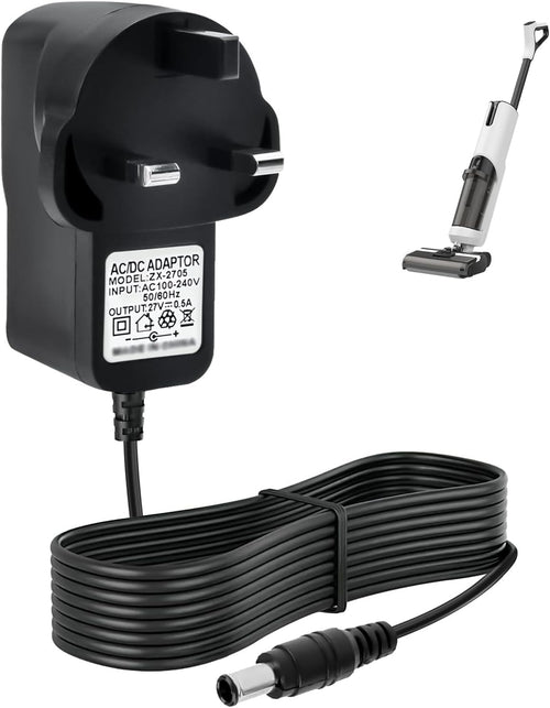 27V 500mA Charger for Gtech AirRAM MK2 Cordless Vacuum Cleaner, Power Supply Adapter for Gtech AirRAM K9 AFT001 AR01 AR02 AR30, ATF27 ATF29 ATF40 ATF41 DM001, 2m Cable