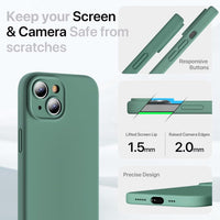 GOODVISH 3 IN 1 for iPhone 16 Pro Max Case 6.9 inch, Upgraded Camera Protection, 2 Pack HD Screen Protector, Liquid Silicone Anti-Scratch Shockproof Gel Rubber Non-Fingerprint Phone Case, Black
