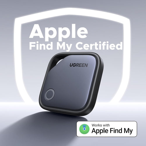 UGREEN FineTrack Compatible with Apple Find My (iOS only), Tracker Tag with 2-Year Replaceable Battery, 80dB Alarm Volume, Bluetooth Finder and Locator for Keys, Wallet, Luggage, Suitcase and More