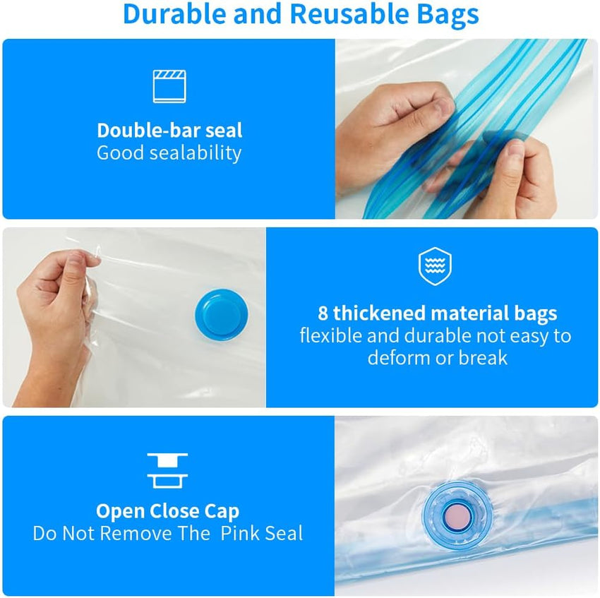 Creality 3D Printer Filament Vacuum Storage Bags 40 x 40 cm 8-pack with Electric Pump â 40 x 40 cm 8pc