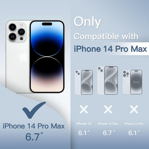 JETech Ultra Slim Case for iPhone 14 Pro Max 6.7-Inch, Camera Lens Full Protection, Lightweight Matte Finish PP Hard Minimalist Cover, Support Wireless Charging (Frosted Clear)