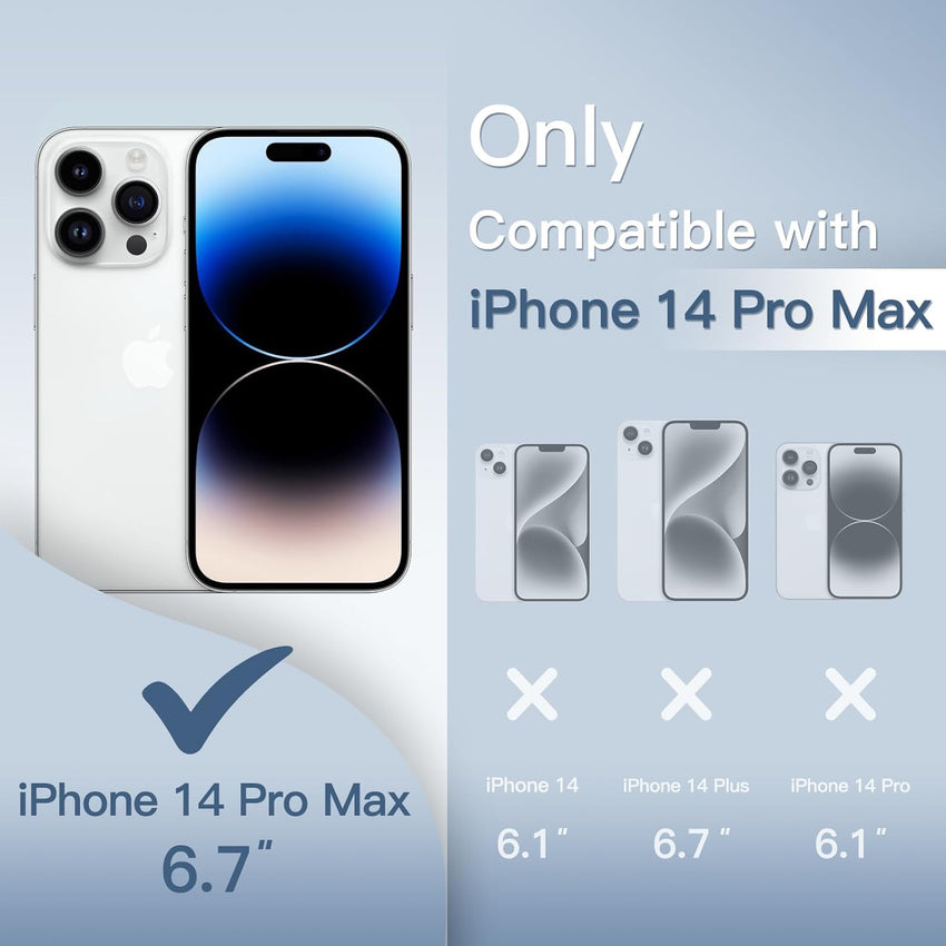 JETech Ultra Slim Case for iPhone 14 Pro Max 6.7-Inch, Camera Lens Full Protection, Lightweight Matte Finish PP Hard Minimalist Cover, Support Wireless Charging (Frosted Clear)