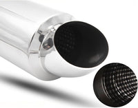 Krtopo 2.5" (63MM) Inlet Exhaust Muffler Silencers Stainless Steel Exhaust Resonator Bent Pipe Muffler Diesel Tip 2.5" (63MM) Outlet for Car Sedan SUV Truck Vehicles