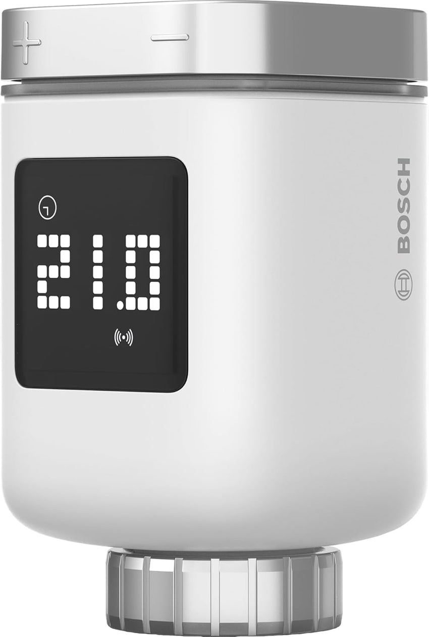 Bosch Smart Home radiator thermostat II [+M], smart thermostat, flexible use in the Bosch Smart Home system or in manufacturer-independent Matter systems