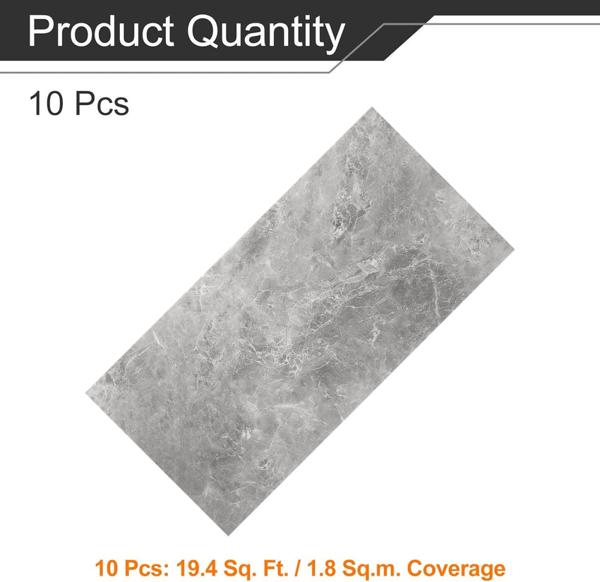 Peel and Stick Wall Panels 23.6" x 11.8" Marble Tiles Adhesive Backsplash â Fog Gray