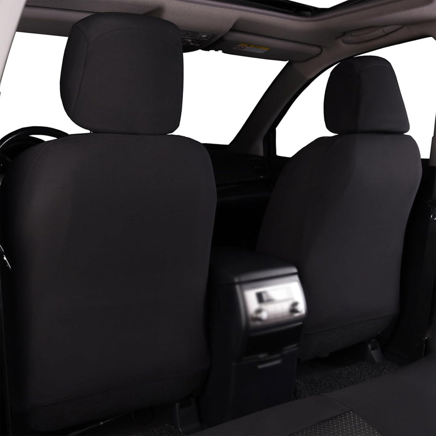 Flying Banner Black Jacquard Car Seat Covers Full Set Airbag Compatible Auto Protector Rear Bench Back Split