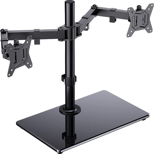 ErGear Dual Monitor Stand for 13Ã¢ÂÂ- 32Ã¢ÂÂ Screen, Freestanding Dual Monitor Arm Desk Mount with Sturdy Base, Adjustable Double Monitor Stand Hold 8KG/Arm