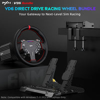 Gaming Steering Wheel Bundle Direct-Drive with Pedals 28cm PC Sim Racing Set