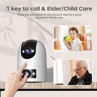 WiFi Security Camera 2K Dual-Lens Outdoor IP66 360Â° AI Motion Tracking WHITE