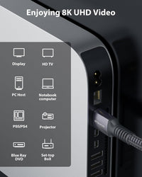 Stouchi HDMI Cable 8K 2.5m(8ft), Ultra HD 48 Gbp/s High Speed 8K60hz 4K120hz 144Hz 165 Hz RTX 3080 DSC eARC Dynamic HDR10 4: 4: 4 HDCP 2.2 & 2.3 Dolby, Compatible with TV / PS5 / Xbox Series X
