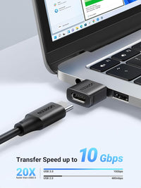 UGREEN USB to USB C Adapter, Car Fast Charging Adaptor, 3 Pack 10Gbps Data Transfer Type C Female to USB 3.0 Male Converter Compatible with iPhone 16/15, iPad Air/Mini, Apple Watch, Samsung Galaxy S24
