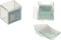 HUAREW 50 Pcs Pre-Cleaned Microscope Slides And 100 Pcs Ground Edge Pre-Cleaned Microscope Cover Glasses With 4 Plastic Droppers