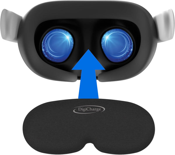 Digicharge VR Lens Cover Protector, Compatible with Meta Quest 3S, 3S Xbox Edition, Quest 3, Quest 2, Oculus Rift S, Valve Index, Pico 4 (Classic), Premium Foam, Dust and Scratch Shield VR Lens Cap