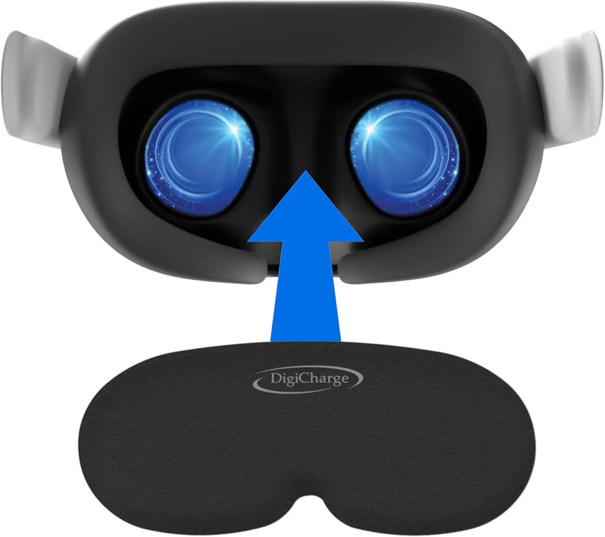Digicharge VR Lens Cover Protector, Compatible with Meta Quest 3S, 3S Xbox Edition, Quest 3, Quest 2, Oculus Rift S, Valve Index, Pico 4 (Classic), Premium Foam, Dust and Scratch Shield VR Lens Cap