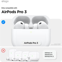 elago Liquid Hybrid Case Compatible with AirPods Pro 3 Case Cover - Triple Layer Protection, Strap Included, Wireless Charging, Shock Resistant (Stone)
