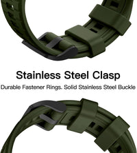 OVERSTEP for Garmin Fenix 7X Pro, 26 mm Silicone Wristband for Fenix 7X Pro/Fenix 7X/Fenix 6X/6X Pro Fenix 5X/5X Plus Fenix 3/3 HR