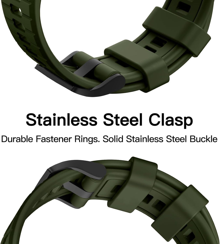 OVERSTEP for Garmin Fenix 7X Pro, 26 mm Silicone Wristband for Fenix 7X Pro/Fenix 7X/Fenix 6X/6X Pro Fenix 5X/5X Plus Fenix 3/3 HR