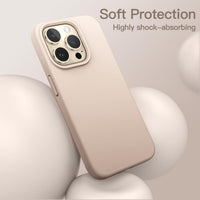 JETech Silicone Case for iPhone 13 Pro 6.1-Inch, Silky-Soft Touch Full-Body Protective Phone Case, Shockproof Cover with Microfiber Lining (Beige)