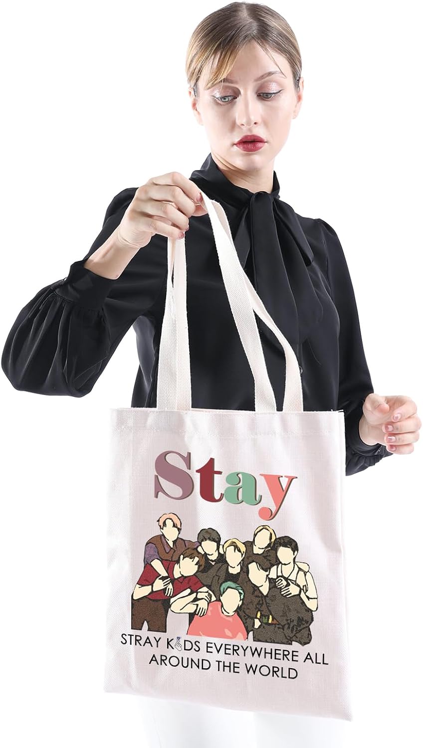 Kpop Lover Tote Bag for Fans Ã¢ÂÂ Stay Kpop Theme Cotton