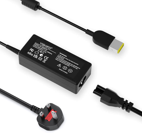 for Lenovo Laptop Charger-fit for T430/T440/T450/T460/T560/E431/E440/E531/E540, 65W Yellow USB Power Adapter for ThinkPad X/E/S/L/B/U/T/K/Z/Y/G, 20V 3.25A Power Supply for Yoga 2/11/11S/13(Not USB C)