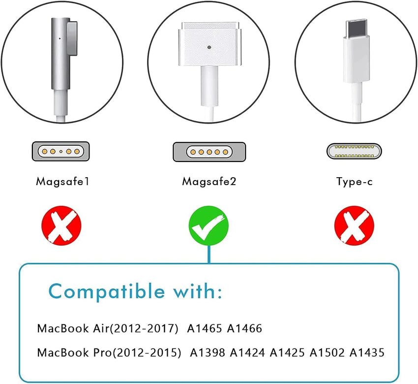85W T-Tip Power Adapter MacBook Compatible 13-17in 13-17in