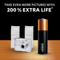 DURACELL Optimum AA Batteries (8 Pack) - Alkaline Batteries 1.5V - 200% More Power Boost Actives - Meets Demands Of Modern Devices - 100% Recyclable, 0% Plastic Packaging - MX1500