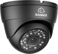 SANNCE AHD/TVI/CVI/CVBS 4-in-1 1080P Security Camera IP66 Weatherproof Analog CCVT Surveillance Camera for Indoor and Outdoor Use 100 ft Night Vision Dome Camera, NO Adapter