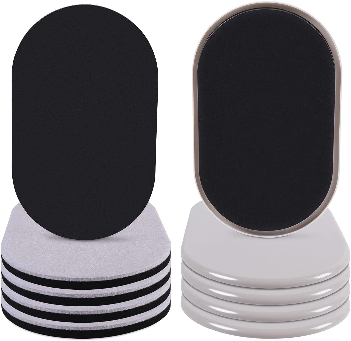 8 Pack Reusable Furniture Movers Sliders for Carpet and Hardwood Floors â Beige