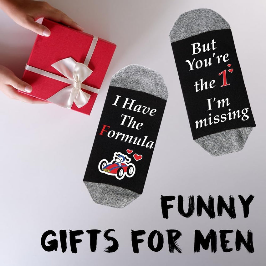 Funny Novelty Socks for Men Cotton Gift Pack Ã¢ÂÂ Red M