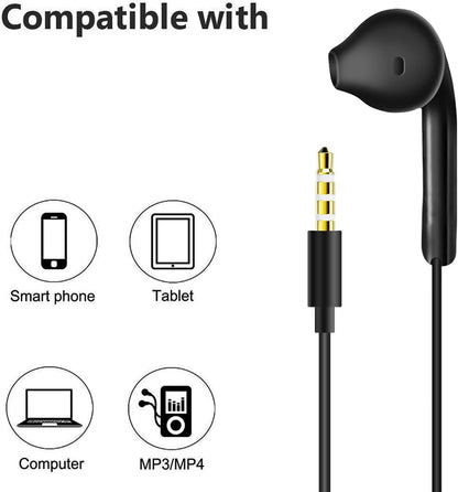 2 Pack Earphones Wired Headphones In Ear Wired Earbuds with Microphone Noise Isolating Headset remote sound control Compatible With Phone Samsung Huawei Android Smartphones Tablets Laptops