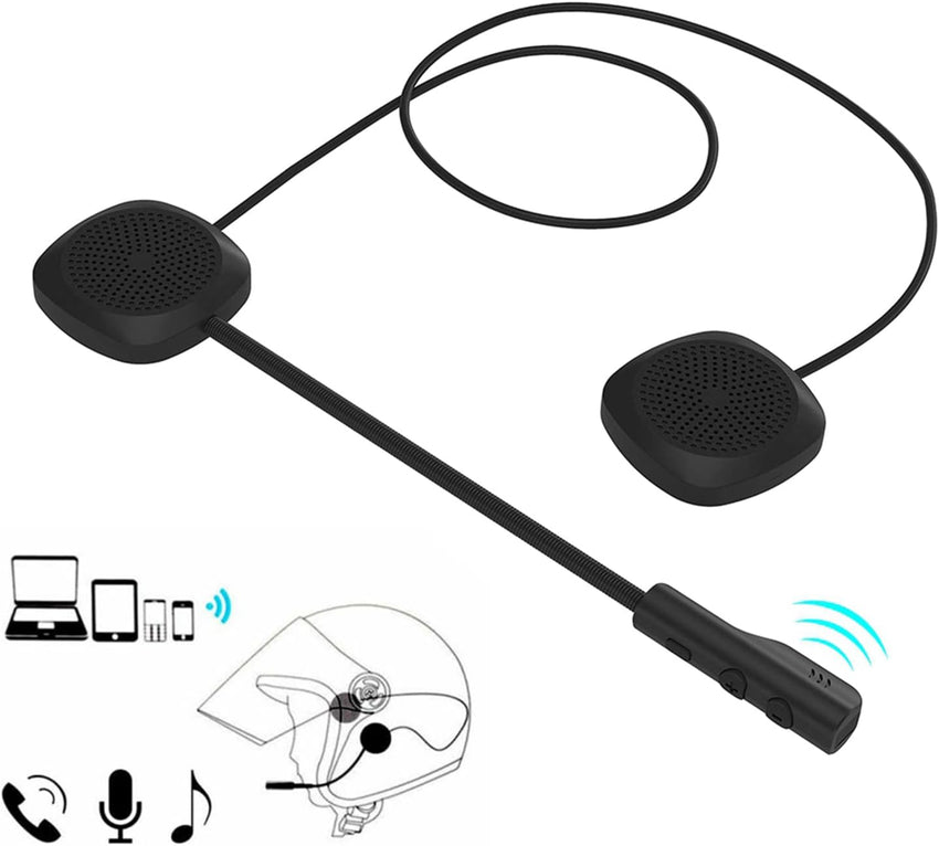 Aramox Motorcycle Helmet Headset, MH04 5.0 Speakers Handsfree Motorcycle HelmetHeadset Stereo Music Call Earphone