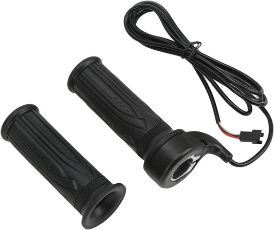 1 Pair Electric Bike Throttle 12V-72V 3 pin connection,20X Full Twist Skid Resistance Electric Bike Accelerator Grips with SM Plug
