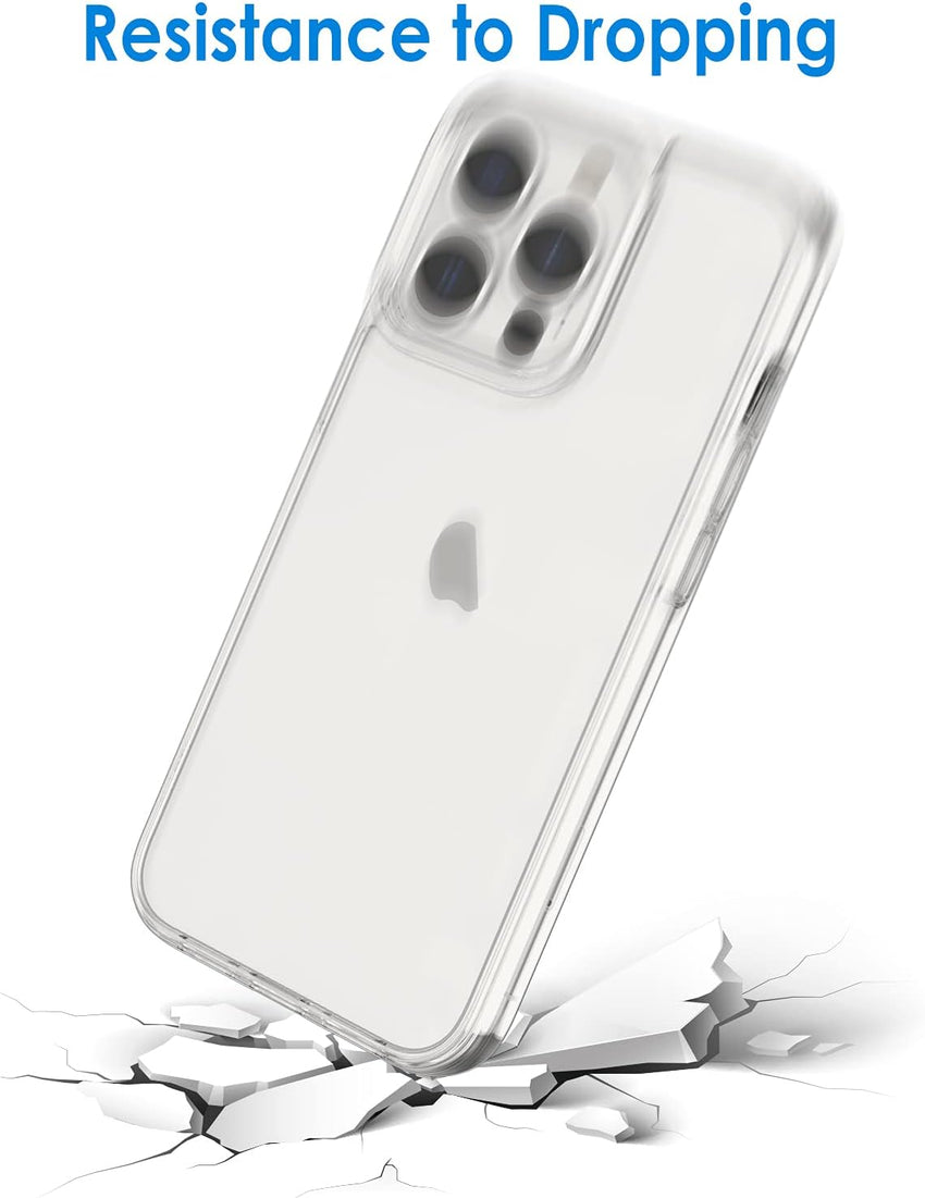 JETech Case for iPhone 13 Pro 6.1-Inch, Non-Yellowing Shockproof Phone Bumper Cover, Anti-Scratch Clear Back (Clear)