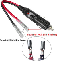 Dongge Car replacement 12V / 24V cigarette lighter plug with lead and wiring single head terminal Cigarette lighter DIY power cord