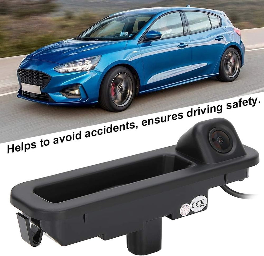 Reverse Camera Fit for Focus MK3 11-14,CCD HD Car Trunk Handle Rear View Camera Waterproof Reverse Monitoring DC 12V